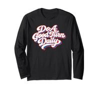 Do A Good Turn Daily Scouts BSA Slogan Retro Typography Manga Larga