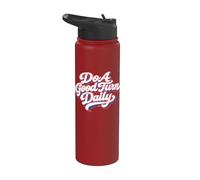 Do A Good Turn Daily Scouts BSA Slogan Retro Typography Stainless Steel Insulated Water Bottle