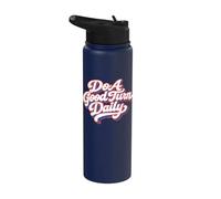 Do A Good Turn Daily Scouts BSA Slogan Retro Typography Stainless Steel Insulated Water Bottle