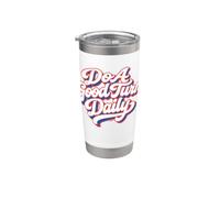 Do A Good Turn Daily Scouts BSA Slogan Retro Typography Vaso térmico de acero inoxidable de doble pared