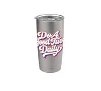 Do A Good Turn Daily Scouts BSA Slogan Retro Typography Vaso térmico de acero inoxidable de doble pared
