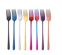 Do Buy - Tenedores de mesa de acero inoxidable 18/10, 8 unidades, 215 mm, mango largo, horquillas para buffet, carne, postre, fruta, pasta, cocina, restaurantes