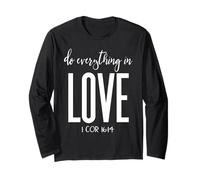 Do Everything In Love 1 Co 16:14 Verso de la Biblia Cristiano Manga Larga