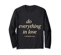 Do Everything In Love 1 Corintios 16:14 Versículo bíblico de fe Manga Larga