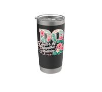 DO Flores Tropicales Osteópatas Doctor Aloha Summer Vibes Vaso térmico de acero inoxidable de doble pared