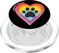 Do g Mom For Life, Camiseta de Pata de Perro con corazón arcoíris, Mascota Colorida PopSockets PopGrip para MagSafe