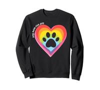 Do g Mom For Life, Camiseta de Pata de Perro con corazón arcoíris, Mascota Colorida Sudadera