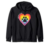 Do g Mom For Life, Camiseta de Pata de Perro con corazón arcoíris, Mascota Colorida Sudadera con Capucha