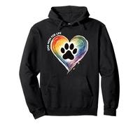 Do g Mom For Life, Camiseta de Pata de Perro con corazón arcoíris, Mascota Colorida Sudadera con Capucha