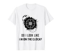 Do I Look Like I'm On The Clock Funny Sarcastic Saying Camiseta gráfica económica, Hombre, Blanco, S