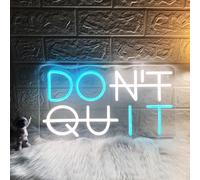 Do It Don 't quit pared letrero de neón decoración de la habitación inspiradora pared arte letrero de neón Oficina Bar gimnasio fiesta regalo de cumpleaños genial letrero de neón 16.5x9 pulgadas