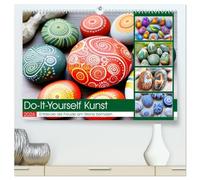 Do-It-Yourself Kunst - Entdecke die Freude am Steine bemalen (hochwertiger Premium Wandkalender 2026 DIN A2 quer), Kunstdruck in Hochglanz: Ein ... Steinen - Kreative Motive für das ganze Jahr