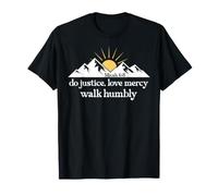 Do Justice Love Mercy Walk Humbly Bible Verse Micah 6:8 God Camiseta