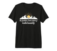 Do Justice Love Mercy Walk Humbly Bible Verse Micah 6:8 God Camiseta Premium