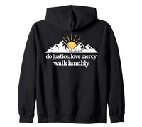 Do Justice Love Mercy Walk Humbly Bible Verse Micah 6:8 God Sudadera con Capucha