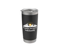 Do Justice Love Mercy Walk Humbly Bible Verse Micah 6:8 God Vaso térmico de acero inoxidable de doble pared