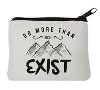 Do More Than Just Exist Mountain Range - Monedero de neopreno (10 x 11 cm), color blanco, White, Talla única