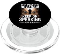 Do Not Be Afraid Keep On Speaking Acts 18 Courage Versículo PopSockets PopGrip para MagSafe