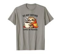 Do Not Disturb Coffee Sloth Cute Funny Morning Mood Tees Camiseta
