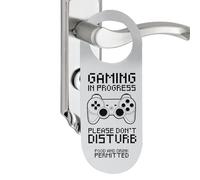 Do Not Disturb Door Hanger Sign - Wooden Privacy Message Board for Kids Room | Game in Progress Hanging Decor, Quiet Time Room Tag for Study Meeting Bedroom Office Home Use