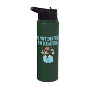 Do Not Disturb I'm Reading Book Lover Bookworm Reader Stainless Steel Insulated Water Bottle