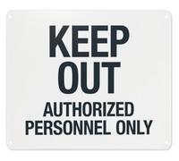 Do Not Enter Authorized Personnel Only Metal Sign 12x8 Inch