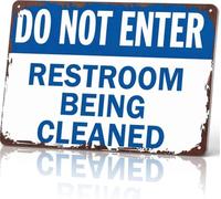 Do Not Enter Restroom Janitor Working Inside Sign 8 X 12 in