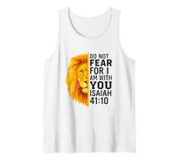 Do Not Fear For I Am with You Isaiah 41:10 Lion Graphic Camiseta sin Mangas