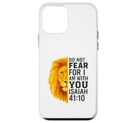 Do Not Fear For I Am with You Isaiah 41:10 Lion Graphic Carcasa para iPhone 12 Mini