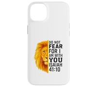 Do Not Fear For I Am with You Isaiah 41:10 Lion Graphic Carcasa para iPhone 14 Plus