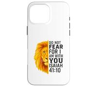 Do Not Fear For I Am with You Isaiah 41:10 Lion Graphic Carcasa para iPhone 16 Pro MAX