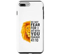 Do Not Fear For I Am with You Isaiah 41:10 Lion Graphic Carcasa para iPhone 7 Plus/8 Plus