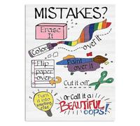 Do Not Fear Mistakes Metal Tin Sign Wall-Art 12x8 Inch