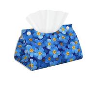 Do Not Forget Me - Funda larga para caja de pañuelos de piel sintética, elegante dispensador de pañuelos para baño, sala de estar, oficina, dormitorio, uso en coche