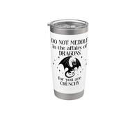 Do Not Meddle in the Affairs of Dragons Book Dragon Bookish Vaso térmico de acero inoxidable de doble pared
