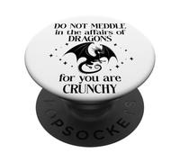 Do Not Meddle in The Affairs of Dragons Book Dragon Fantasy PopSockets PopGrip Adhesivo