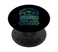 Do Not Meddle The Affairs of Dragons Funny Dragon Men Women PopSockets PopGrip Adhesivo