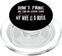 Do Not Panic My Wife Is Nurse PopSockets PopGrip para MagSafe