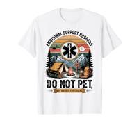 Do Not Pet Día del Padre Padre Divertido Apoyo Emocional Marido Camiseta gráfica económica