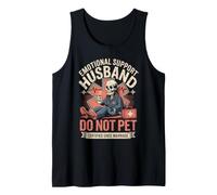Do Not Pet Día del Padre Padre Divertido Apoyo Emocional Marido Camiseta sin Mangas