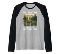 Do Not Pet The Fluffy Cows Yellowstone Bison National Park Camiseta Manga Raglan