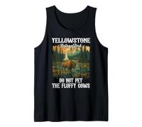 Do Not Pet The Fluffy Cows Yellowstone Bison National Park Camiseta sin Mangas