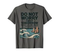Do Not Worry About Tomorrow Matthew 6:34 Japanese Wave Camiseta