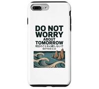 Do Not Worry About Tomorrow Matthew 6:34 Japanese Wave Carcasa para iPhone 7 Plus/8 Plus