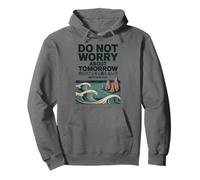 Do Not Worry About Tomorrow Matthew 6:34 Japanese Wave Sudadera con Capucha