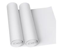 Do²ping 2-Pack Goma EVA Blanco, 2mm Espuma EVA de espesor (1-10mm) Espuma EVA Cosplay, 34 x 124.5cm alta densidad 86kg/m3 Rollo Goma EVA para Costume Proyecto DIY (2PCS 2mm Blanco)