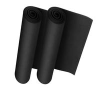 Do²ping 2-Pack Goma EVA Negra, 3mm Espuma EVA de espesor (1-10mm) Espuma EVA Cosplay, 35.5 x 150cm alta densidad 86kg/m3 Rollo Goma EVA para Costume Proyecto DIY (2PCS 3mm Negro)