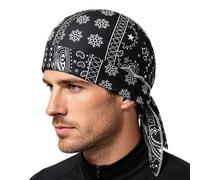 Do Rag | Bandana Per La Testa Traspirante E Rinfrescante - Finitura Bandana Stropicciata Sottocasco | Donna Uomo Sport All'Aria Aperta Palestra Allenamento Viaggio Corsa Ciclismo Calcio Sonno