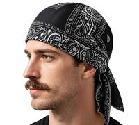 Do Rag - Pañuelo elástico transpirable que absorbe el sudor, diseño de sombrero pirata, gorro bandana para hombres y mujeres, forro de casco de motocicleta, ciclismo, correr, entrenamiento de gimnasio