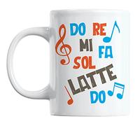Do Re Mi Fa Sol Latte Do - Taza de cerámica blanca para café y té para un amante de la música (325 ml)